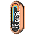 Pikkukuva 2 / 5: Xiaomi Smart Band 8:lle timanttikoristeinen kellokehys PC-ontto suojakotelo Electroplating Rose Gold