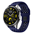 Miniatyrbild 2 av 5: För Garmin vivoactive 5 / Venu 2 Plus Silikonklockarmband 20mm ihålig justerbar rem Midnight Blue