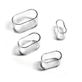 Pikkukuva 5 / 5: 16 kpl Soikea pöydän ja tuolin jalkakärki Helppokäyttöinen, CAN käyttää kotona tai toimistossa 15x30mm