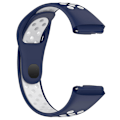 Miniatyrbillede 4 af 5: For Xiaomi Redmi Watch 3 Lite / Watch 3 Active Bicolor Watch Bands Silikone Hurtigudløselig Udskiftningsurrem Midnight Blue White