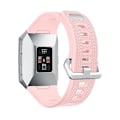 Miniatyrbillede 2 af 5: For Fitbit Ionic Herringbone Texture Blød Silikone Urrem Udskiftning Rem Pink E Fitbit Ionic