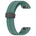 Miniatyrbilde 1 av 5: 20mm magnetisk silikonrem for Samsung Galaxy Watch 6/6 Classic/5/4/huawei Watch Gt 3 42mm, klokkestropp svart spenne Dark Green