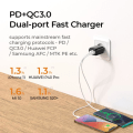 Miniatyrbild 5 av 6: SiGN Snabbladdare PD & Q.C, 3.5A 20W, USB-C & Lightning Kabel, 1m