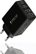 Miniatyrbillede 1 af 6: Kompatibel USB C-oplader, 40W USB Multi Hurtigoplader, Flere USB-udtag USB-opladningsadapter, USB-oplader{EE}