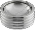 Askkopp med lock för inomhus- och utomhusbruk, rostfritt stål, silver, 5,5 x 11,5 cm