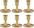 Miniatyrbillede 8 af 10: Guldlysestager, sæt med 6 standard metal, til bryllupper og jul