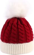 Jul tomte stickad mössa för baby, jul stickad mössa för barn, 0 till 3 år röd