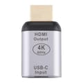 Miniatyrbillede 2 af 5: Type A 4K 60Hz USB 3.1 Type C hun til HDMI han adapterkonverter til MacBook Chromebook Pixel