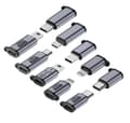 5-pak USB-adapterkit – Type-C & Micro til Lightning, Mini & Type-C – Kompatibel med Android/iOS-enheder