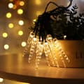 Meters 20 lampor (8 funktioner solenergi), varmvit LED-istapp