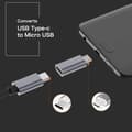 Pikkukuva 3 / 5: USB C - Micro USB -sovitin, (4 kpl) Type C naaras - Micro USB uros muunninliitin tukee latausdatan synkronointia (harmaa)