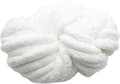Ullgarn DIY Chenille Garn Super Tykt, 2 cm Garn, for Hekling og Strikking av Tepper, Skjerf, Lue White