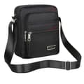 Crossbodytaske i nylon, kompatibel med mænd, fire lynlåse