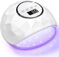 UV LED neglelampe, hurtigere negletørrer til gellak, neglehærdningslampe med 4 timerindstillinger automatisk sensor LCD-display