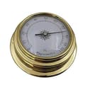 Miniatyrbillede 3 af 5: 4-delt maritimt barometer, ur, termometer, hygrometer, vejrstationssæt, messing, vægmonteret type