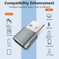 Miniatyrbillede 2 af 5: 4-pak USB-C hun til USB han adapter, Type-C opladningskabel strømkonverter til 12 13 Pro Max