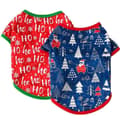 Hund julskjorta 2-pack jul husdjursskjorta style4812