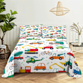 Miniatyrbilde 1 av 5: Spillhåndtak 0.9/1.2/1.5/1.8/2.0m Laken Hjem Digitaltrykk Polyester Seng Flatt Laken med Putetrekk Trykt Sengetøy 4 220X240cm(3Pcs)