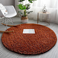 Miniatyrbild 4 av 5: Modern Enkel matta Tjock rund matta Vardagsrum Gungstol Golvmatta Plysch Mjuk Sovrumsmattor Sängmattor Heminredning Apricot L Diameter 100cm