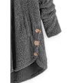 Miniatyrbilde 3 av 5: Varm jakke med thermal for kvinner, casual yttertøy for høst og vinter, dameklær grey grey M