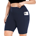 Pikkukuva 3 / 5: Joogashortsit, Iso koko, L-5XL, naisten shortsit, sivutaskut puhelintaskulla, korkea vyötärö, joogafitness, treenihousut, alaosa Grey XL