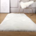 Miniatyrbild 1 av 5: Matta för vardagsrum 160x230 Modern plysch Mjuk Fluffig Sovrum Sängmattor Burvark Soffa Stol Underlägg Vit Grå Stora mattor white 180x90cm