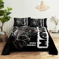 Miniatyrbilde 1 av 5: Spillhåndtak 0.9/1.2/1.5/1.8/2.0m Laken Hjem Digitaltrykk Polyester Seng Flatt Laken med Putetrekk Trykt Sengetøy 1 150X230cm(2Pcs)
