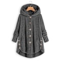 Miniatyrbilde 1 av 5: Varm jakke med thermal for kvinner, casual yttertøy for høst og vinter, dameklær grey grey M