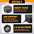 Miniatyrbilde 4 av 7: 2/4/6/8/10/12 stk LED Lampebase Bord 3D Nattlysbase Med Fjernkontroll Og USB-Kabel 16 Farger Lysstativ Engros 2 Pcs