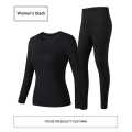 Miniatyrbild 3 av 11: USB Eluppvärmda Underkläder Thermal Pyjamas Long Johns Set Damkläder-svart Damkläder-svart L
