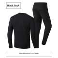 Miniatyrbillede 1 af 7: USB Elopvarmet Undertøj Termisk Pyjamas Long Johns Sæt Herretøj - Sort Herrkläder-svart 3XL