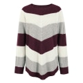 Miniatyrbillede 6 af 7: Dame Langærmet Trøje Vinter Varm Jumper Toppe Vinrød Wine Red S