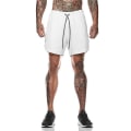 Miniatyrbild 2 av 5: 2-i-1 Träningsshorts för Herrar med Fickor med Dragkedja white M