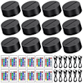 Miniatyrbilde 2 av 7: 2/4/6/8/10/12 stk LED Lampebase Bord 3D Nattlysbase Med Fjernkontroll Og USB-Kabel 16 Farger Lysstativ Engros 4 Pcs