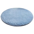 Miniatyrbilde 1 av 5: Moderne Enkle Teppe Tykk Rundt Område Teppe Stue Gyngestol Gulvmatte Plysj Myke Soverom Sengtepper Hjem Dekor Blue S Diameter 60cm