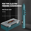 Miniatyrbild 3 av 7: Mini trådlös elektrisk skruvmejselsats set USB uppladdningsbar skruvmejsel 3,6V 250r/min Hem Elektrisk borr Reparation Power White-Basic set