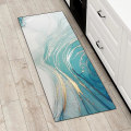 Miniatyrbillede 1 af 5: Køkken Tæppe Luksus Sort Guld Marmor Blæk Mønster Entré Dørmåtte Soveværelse Stue Gang Anti-slip Lang Strimmel Tæppe 40x60cm 16x24inch 8