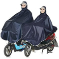 Miniatyrbilde 5 av 6: Utendørs regnponcho vanntett lett regnjakke poncho med hette Schwarz