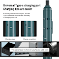 Miniatyrbild 6 av 7: Mini trådlös elektrisk skruvmejselsats set USB uppladdningsbar skruvmejsel 3,6V 250r/min Hem Elektrisk borr Reparation Power White-Basic set