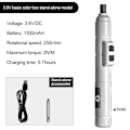 Miniatyrbild 1 av 7: Mini trådlös elektrisk skruvmejselsats set USB uppladdningsbar skruvmejsel 3,6V 250r/min Hem Elektrisk borr Reparation Power White-Basic set