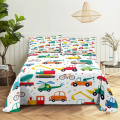 Miniatyrbilde 5 av 5: Spillhåndtak 0.9/1.2/1.5/1.8/2.0m Laken Hjem Digitaltrykk Polyester Seng Flatt Laken med Putetrekk Trykt Sengetøy 1 230X230cm(3Pcs)