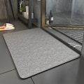 Miniatyrbillede 1 af 4: Brusemåtte skridsikker Absorberende bad Badeværelsesmåtte Måtte Kiselgur Grå Gray 50×80cm