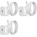 3-pack iPhone-laddare - Snabbladdare - Adapter + 2M kabel 20W USB-C Vit 3-pack iPhone (NT) 3-pack USB-C 3-pack USB-C 3-pack USB-C 3-pack 3-pack USB-C