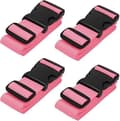 4-pack resväskeband för resväskor, bagageremmar, resetillbehör, multifunktionella, rosa Pink