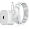 iPhone hurtiglader USB-C 20W strømadapter med 1m kabel (NT) 1-pakning 1-pack iPhone
