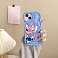 Stitch Silikone Cover - Til iPhone Rose Rød iPhone 15 Plus iPhone 15 Plus Rose Rød iPhone 15 Plus Rose Red