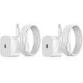 2-pack - Laddare för iPhone - Snabbladdare - Adapter + Kabel 20W Vit one size 2-Pack iPhone 2-Pack iPhone