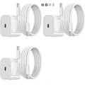 3-pakning - iPhone-lader - Hurtiglader - Adapter + 2m kabel 20W USB-C Hvit 3-pakning iPhone (NT) 3-pakning USB-C 3-Pack USB-C