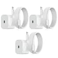 iPhone Snabbladdare 20W USB-C Strömadapter med kabel, Vit, 3-pack iPhone 3-pack iPhone
