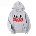 Stranger Things Trykt Hettegenser med Fleecefor - Lys Grå - Størrelse M Lys Grå Lys Grå M Light Gray M